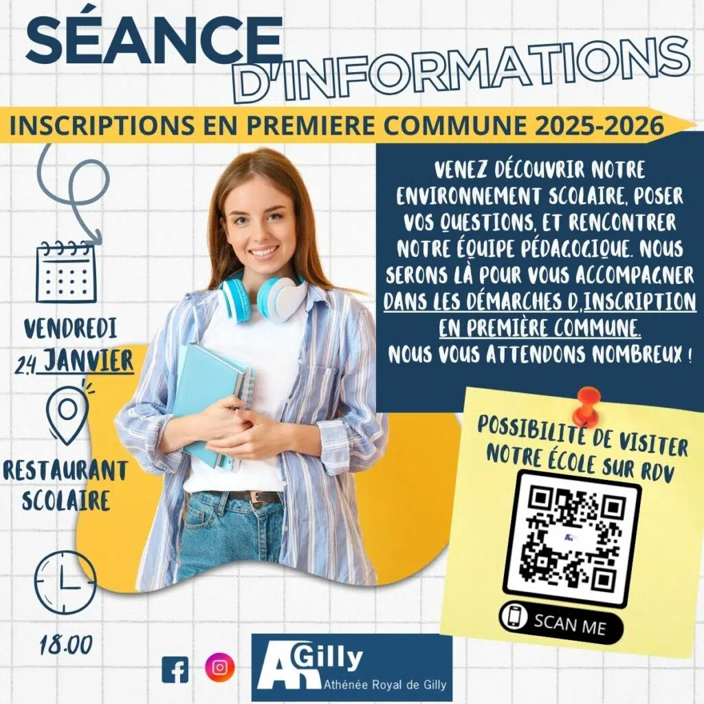 Séance d'information inscription 1ère secondaire